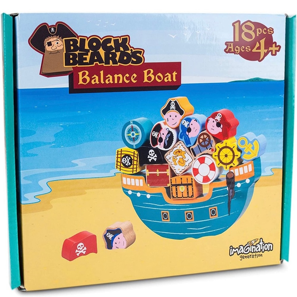 Blockbeard’s Wooden Balancing Pirate Boat Imagination Generation Wonders Playset